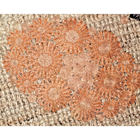 VTG Handmade Philippines Abaca Woven Hemp Mat 18" Trivet Table Protector MCM - Picture 9 of 16